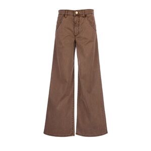 Women's KUT from the Kloth Meg Twill Wide Leg Jeans Brown